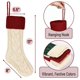 thumbnail image 3 of Medias navideñas Mr. Pen, tejido con cable, 46 cm, paquete de 3, rojo/crema/verde, 3 of 9