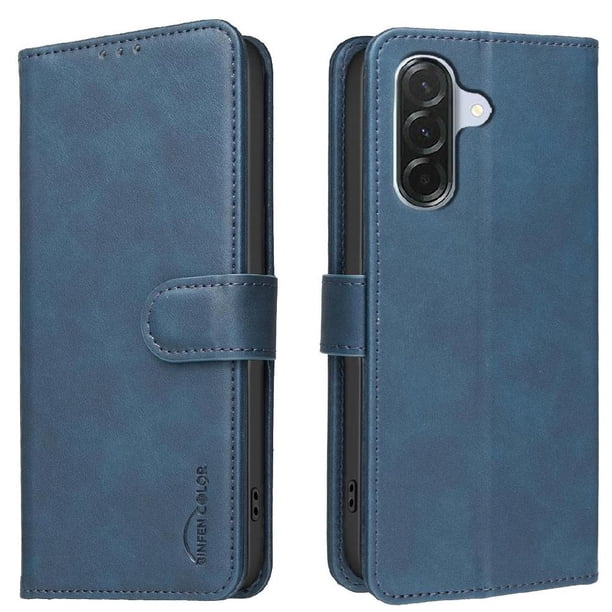 Funda Billetera para Samsung Galaxy S25 FE Protección RFID y Soporte Ajustable Azul