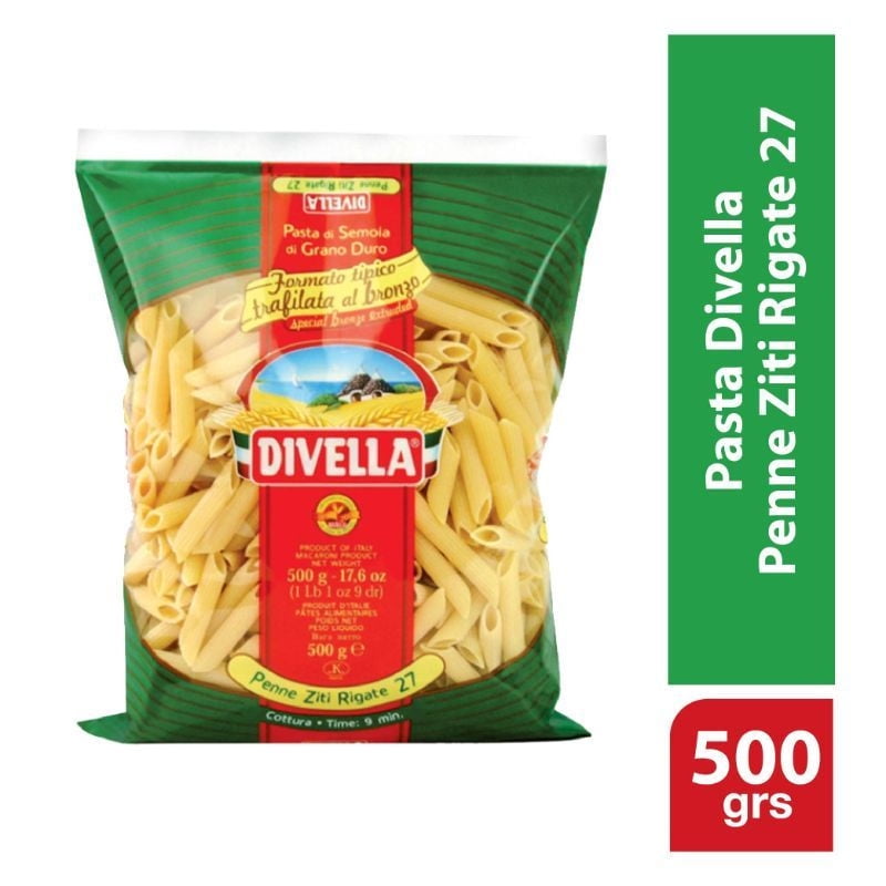 Fideo Pasta Ziti Penne Rigate N°27 Bolsa 500 g Divella
