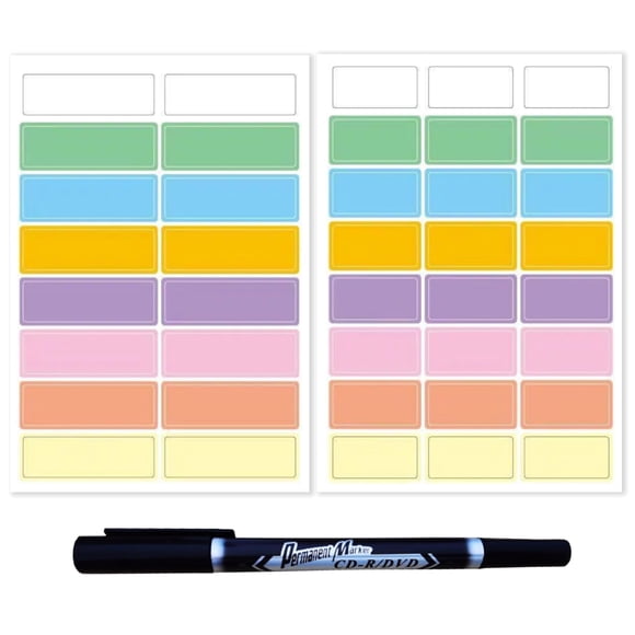 Etiquetas autoadhesivas impermeables PreFeel 400 uds colores surtidos