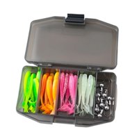 Ioensy - Señuelos De Pesca Con Equipo Portátil Luminoso Para Pescadores De Lubina Y Trucha (41 Piezas, 124 G)