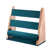 Magideal - Expositor De Joyas, Soporte Para Pulseras En Forma De T, Organizador De Collares, Pulseras Y Pendientes, Para Escritorio, Para Mujeres Y Niñas. Franela Verde