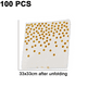 thumbnail image 2 of Paquete de 100 servilletas de cóctel - Servilletas de papel de lujo de 3 capas para fiestas - Servilletas desechables para bebidas y bodas, 2 of 5