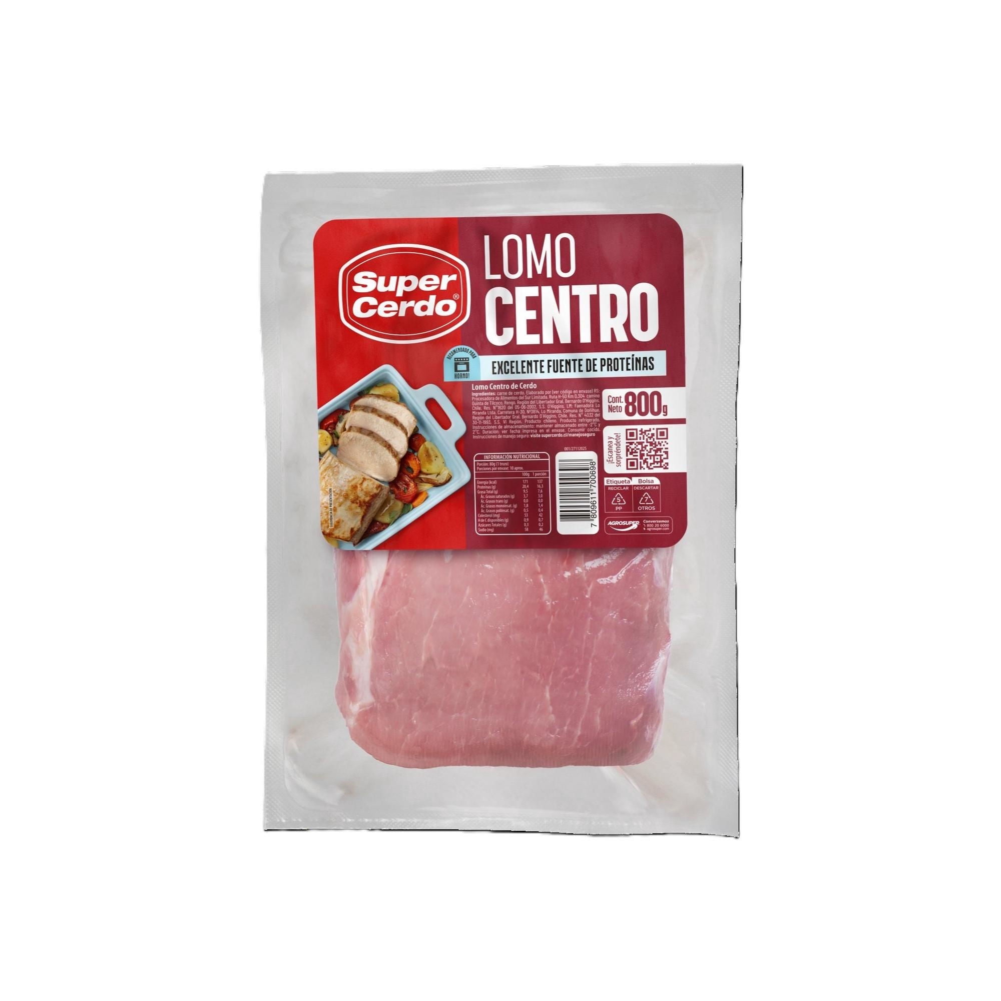 Lomo De Cerdo Centro 800 g Super Cerdo