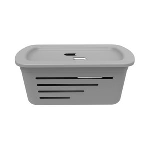 Soprano - Canasta Organizadora 5L Gris Con Tapa Gris Tamaño Único