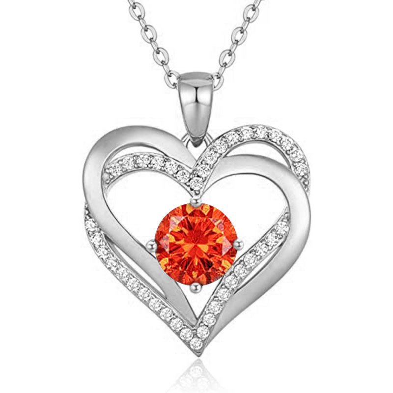 Heshpaws - Colgante Con Piedra De Nacimiento De Zirconia