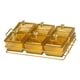 thumbnail image 5 of Bandeja Para Servir Caddy, 6 Cuencos Con Tapa, Recipiente De Almacenamiento Para Ensalada De Boda, Tapas Transparentes Doradas, 5 of 5