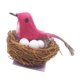 thumbnail image 4 of Nido de pájaro en miniatura 1/12 Decoración de la casa del pájaro para el jardín de hadas rosa rojo, 4 of 5