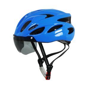 Magideal - Casco De Bicicleta Para Adultos Con Gafas Protectoras, Accesorio Para Deportes Al Aire Libre, Casco De Bicicleta Con Circunferencia De Cabeza De 54-62 Azul