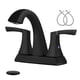 thumbnail image 1 of Grifo De Baño Negro Mate Con 2 Asas Arco Bajo 4 Cm, 1 of 7