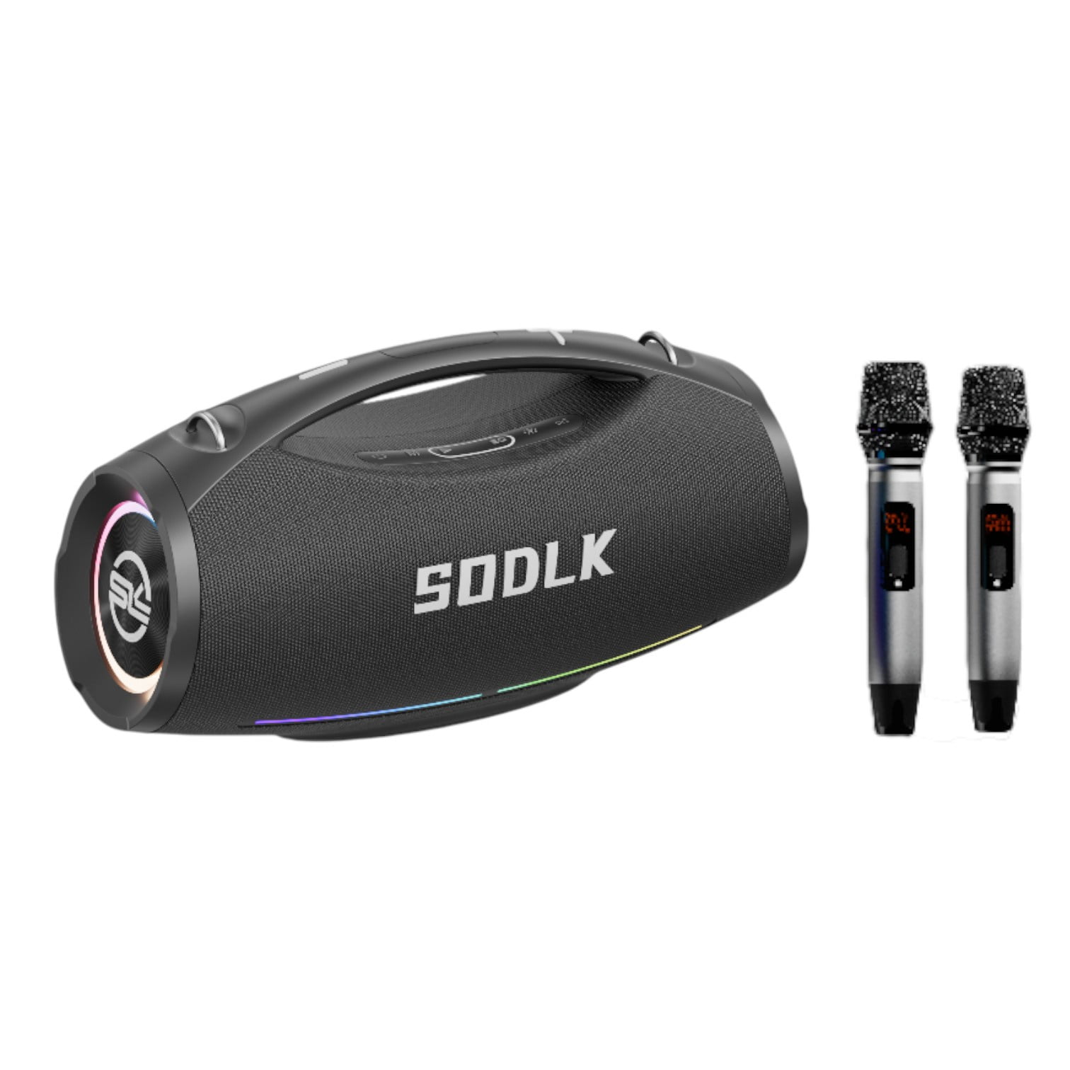Parlante Altavoz Bluetooth 5.3 Karaoke 2 Mic 200w 20000mah Ipx7 Tws Sodlk S1615