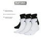 thumbnail image 2 of Calcetines deportivos Adidas acolchados para hombre, paquete de 6 unidades, 2 of 3