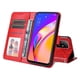 thumbnail image 4 of Funda tipo cartera FOXDOCK para OPPO Reno 6Z , diseño girasol en relieve, cuero PU, cierre magnético, soporte y tarjetero, 4 of 5