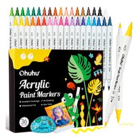 Ohuhu 36 Marcadores Acrílicos Doble Punta Pincel & Fina