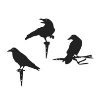 Ioensy - 3 Piezas De Cuervos De Metal Para Decoración De Jardín, Pared, Patio, Césped