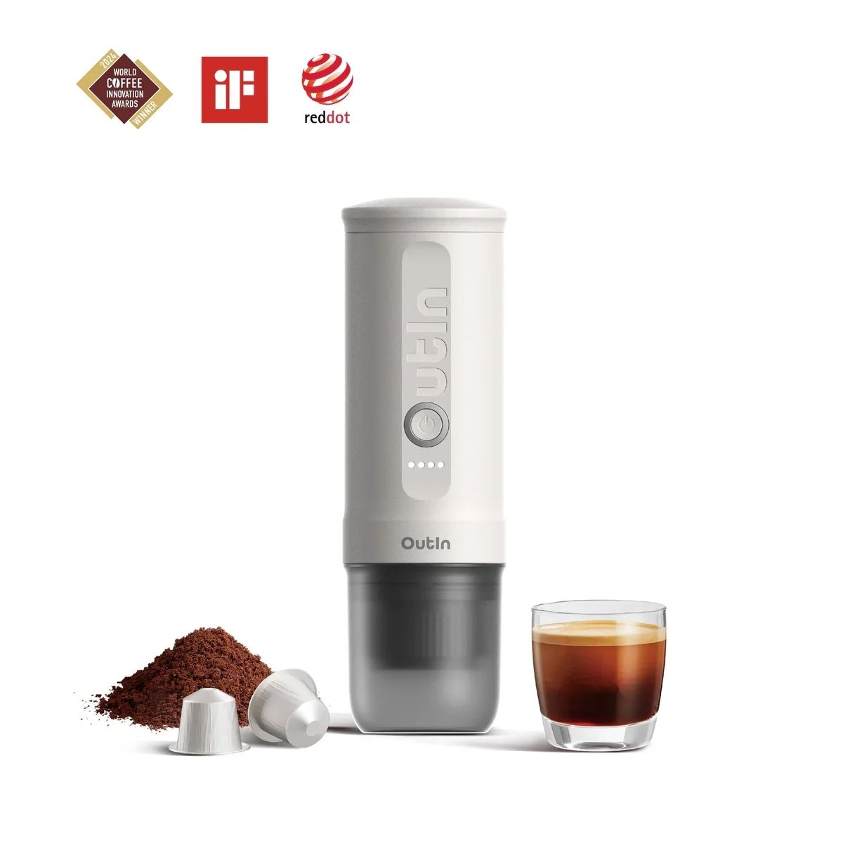 Cafetera Espresso Portátil Eléctrica, Recargable Outin