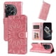 thumbnail image 4 of Funda tipo cartera FOXDOCK para OnePlus 12 , diseño girasol en relieve, cuero PU, cierre magnético, soporte y tarjetero, 4 of 5