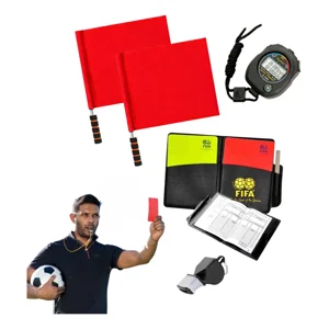 Linea Sport - Pack Arbitro Banderines Tarjetas Rojas Amarillas Silbato