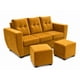 thumbnail image 2 of Living Alabama 3 cuerpos + 2 pouf Felpa oro, 2 of 3