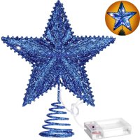 Decoración Con Forma De Estrella De Navidad Aoriher, 20 Unidades, 25 Cm, Color Azul Claro