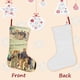 thumbnail image 3 of El Loto Blanco Tema: Calcetines de Navidad, fino lino blanco para colgar en escaleras y chimenea, decoración navideña para el hogar, regalo de Navidad. 45cm × 32cm, 3 of 5