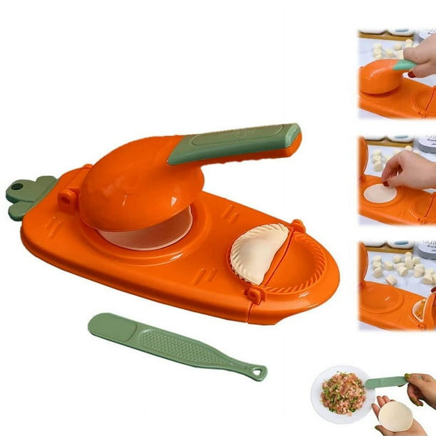 1pc, 2 In 1 Dumpling Maker, Dumpling Maker Machine, Kitchen Dumpling Making Tool Baking Pastry Manual Artifact For Pressing Dumpling Skin Wrapper Mould Dough Press Maker Great To Beginners