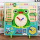 thumbnail image 2 of 1pc Seven In One Frog Standing Weather Four Seasons Calendar Time Tuesday Clock Kids Wooden Cognitive Early Education Toys, 2 of 4