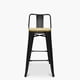 thumbnail image 3 of Pack 4 Taburete Piso Bar Tolix 75 Cm Asiento Madera, 3 of 3