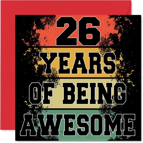 Tarjeta De Cumpleaños Stuff4 26Th Being Awesome 26 Year Old