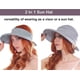 thumbnail image 2 of Sombreros para mujer con visera de playa convertible y protección solar UV UPF 50+, 2 of 5