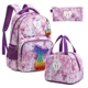thumbnail image 1 of Bikab School Bags 3 in 1 Kids Bags for Girls Kawaii Backpack Waterproof Children School Bags for Girl 16" Bag for Girls Set, 1 of 3