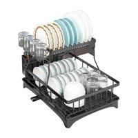 Mp - Secaplatos De Aluminio Elegante 2 Niveles Con Cubiertero