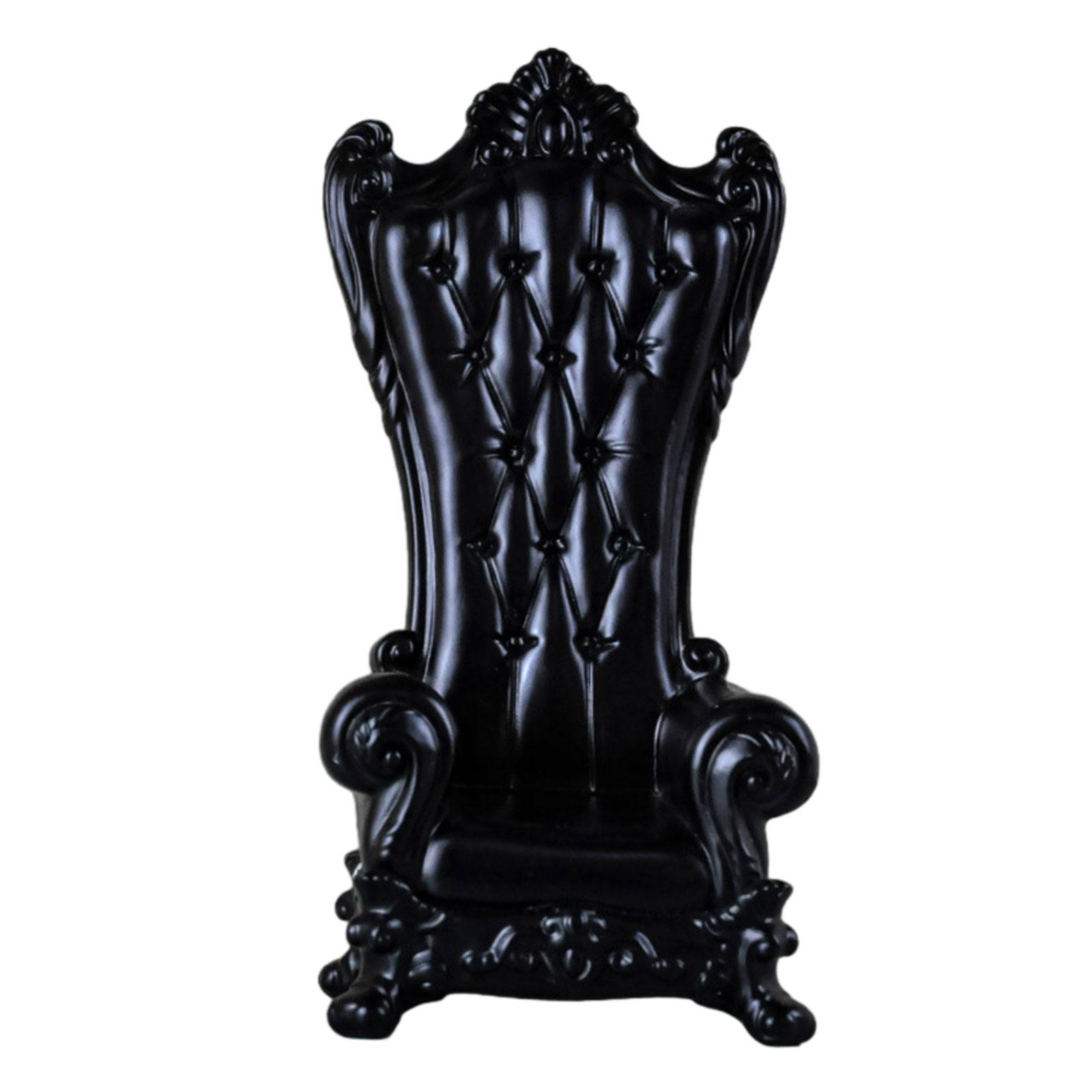 Magideal - Modelo De Sofá Para Casa De Muñecas 1:12 Con Sillón, Escenas De Diorama, Muebles De Sala De Estar En Miniatura, Mini Sofá Silla Para Proyectos De Bric Negro