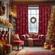 thumbnail image 1 of Cortinas Nicetown de terciopelo rojo, 213 x 132 cm, Navidad, 2 paneles, 1 of 8