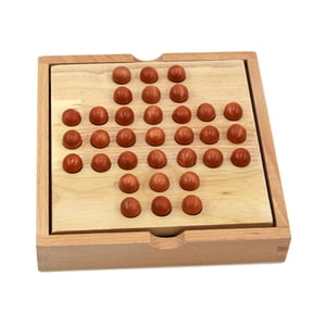 Bothyi - Juego De Mesa Clásico Peg Solitaire Y 33 Canicas Para Adolescentes, Adultos Y Niños