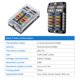 thumbnail image 5 of Caja de fusibles JinYuan 12V 12 vías LED impermeable e ignífuga 100A, 5 of 6