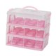 thumbnail image 5 of Porta Cupcakes De 2 Niveles, Portátil, Para Muffins, Galletas, Tartas De Queso, Color Rosa, 5 of 5
