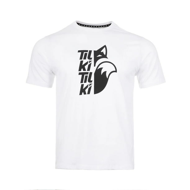Polera Tilki Cotton Mix Big Logo Blanca/Negra Tenis Padel