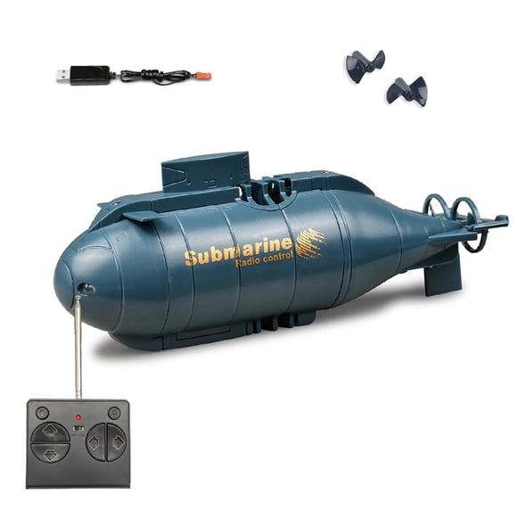 Submarino RC Tsiodot 6CH Impermeable Juguete de Buceo Azul