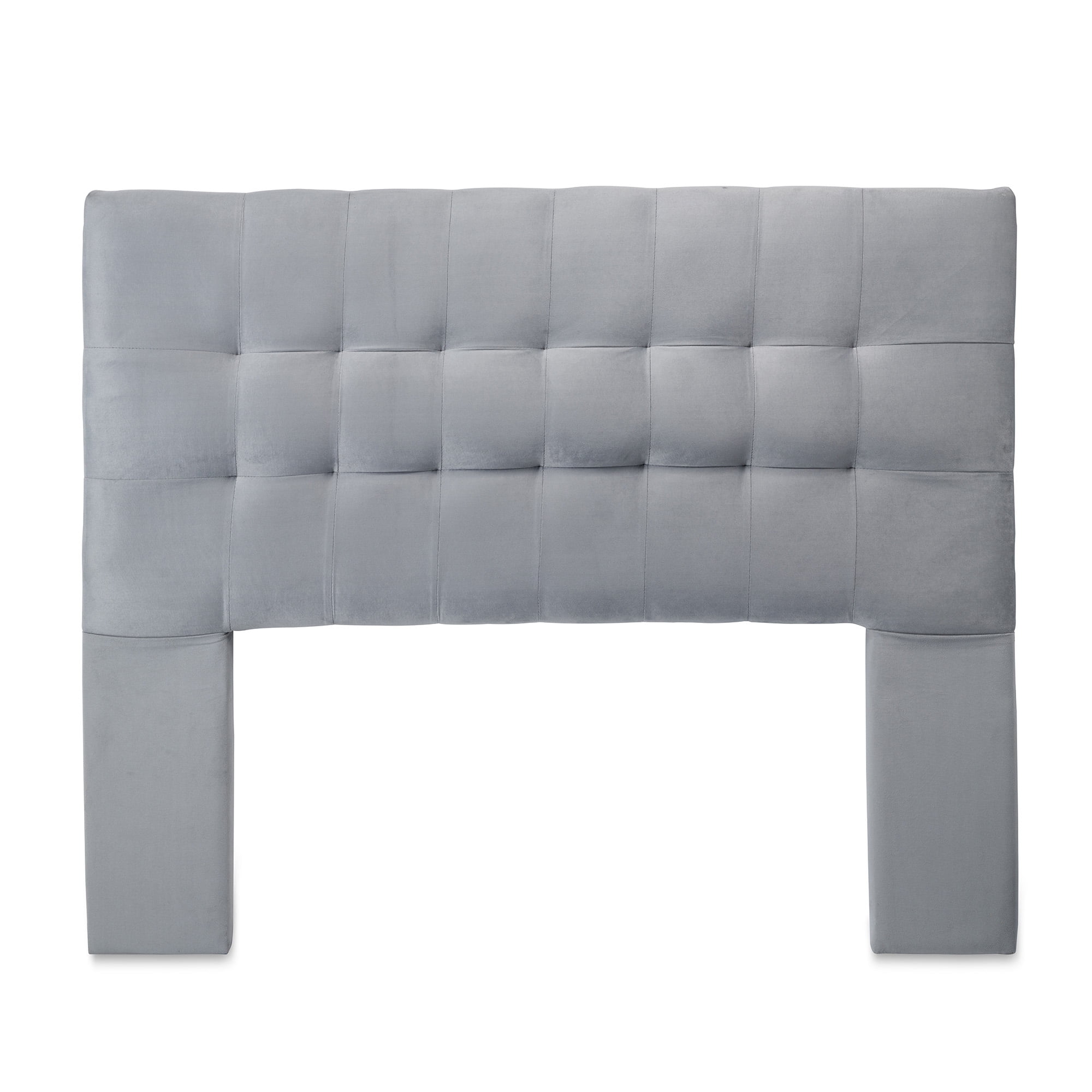 Dgb - Respaldo Cama 2 Plazas Felpa Gris Alicante Cp