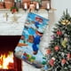 thumbnail image 1 of Super Mario Tema: Calcetines de Navidad, fino lino blanco para colgar en escaleras y chimenea, decoración navideña para el hogar, regalo de Navidad.54cm×38cm, 1 of 5