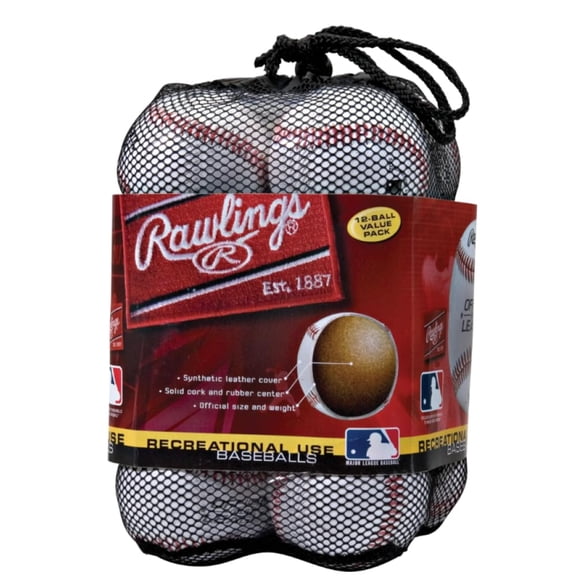 Baseballs Rawlings Official League Recreational Youth 12 ct