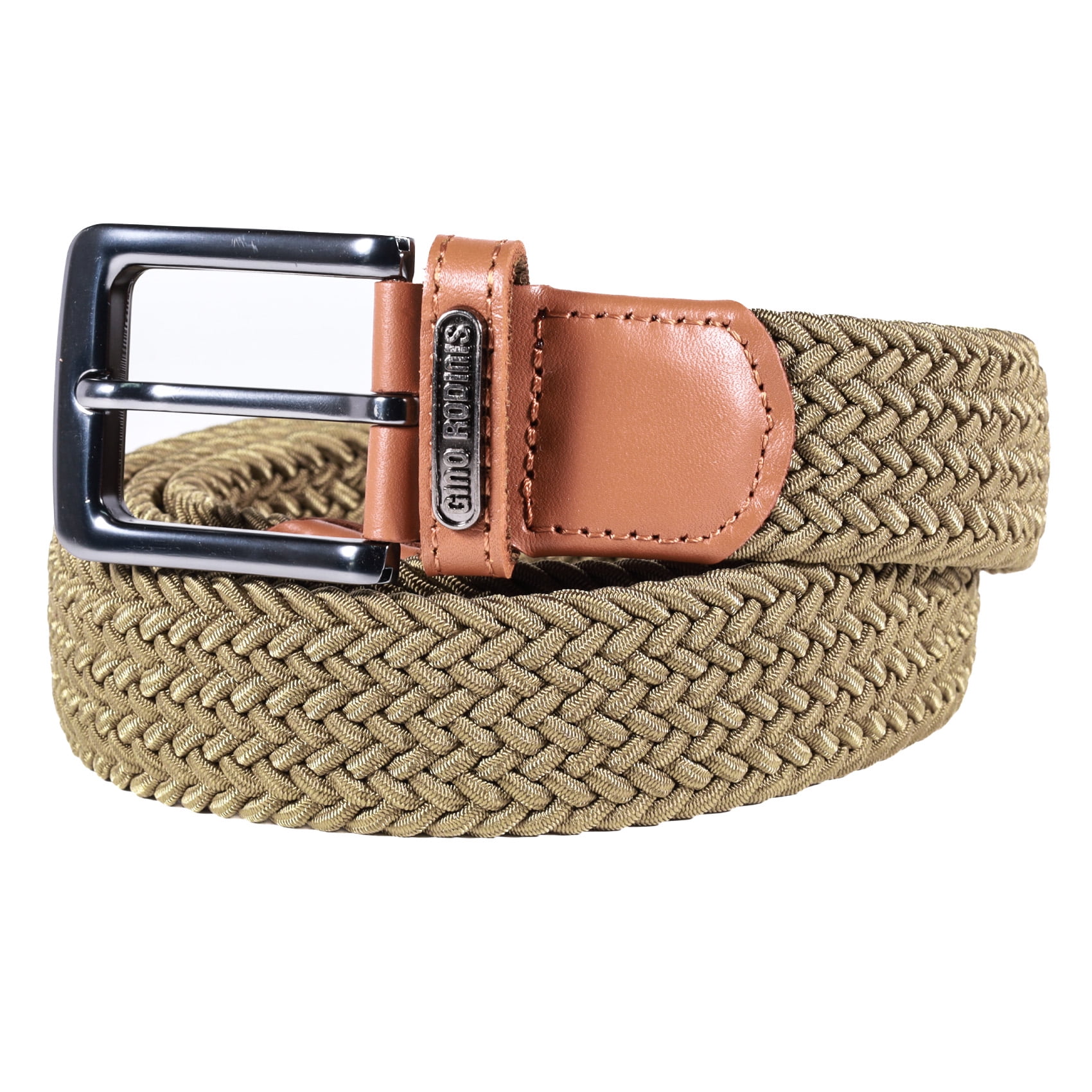 Gino Rodinis - Cinturón Elasticado Hombre 2512 Talla L-xl Olivo