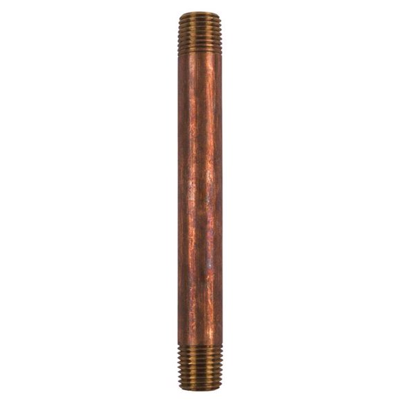 Boquilla ATC de latón rojo de 1/4 pulgadas MPT X 1/4 pulgadas D MPT 11,4 cm L