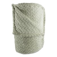 Frazada Andes Jacquard Flannel Verde 2 Plaza