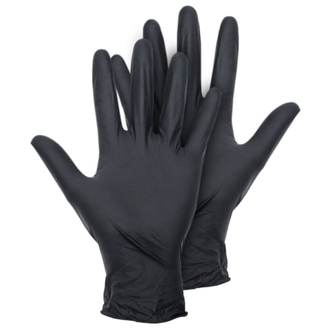 Montana Cans - Guantes De Latex Negros Montana Talla M Caja 100 Unidades