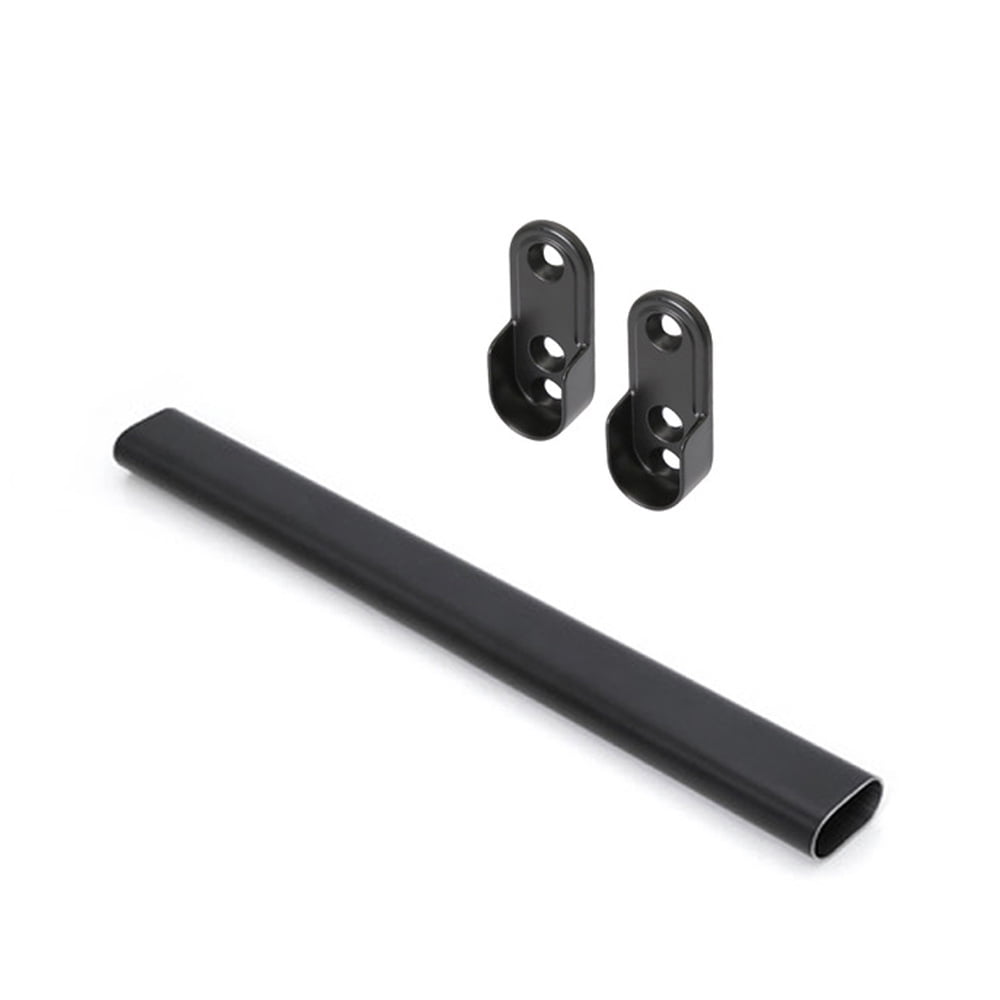 Pack Barra Closet Con Soportes 100 Cm Hbt Negra