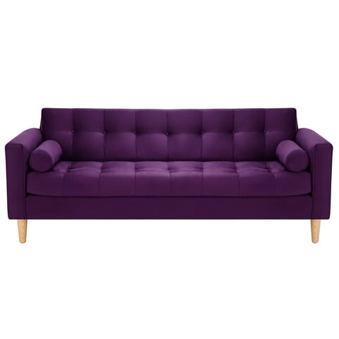 Bodevir - Sofa Retro 3Cg Felpa 05 Morado
