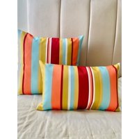 Todo Hogar Santiago De Chile - Set De 2 Cojines Estampados Impermeables 45X45Cm Y 30X50Cm - Fce11