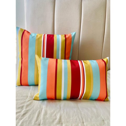 Todo Hogar Santiago De Chile - Set De 2 Cojines Estampados Impermeables 45X45Cm Y 30X50Cm - Fce11